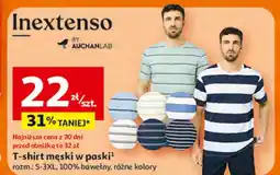 Auchan T-shirt męski w paski Inextenso oferta