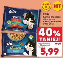Kaufland FELIX Karma dla kotów różne rodzaje 4 x 85 g opakowanie oferta