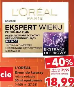 Kaufland L'ORÉAL Krem do twarzy różne rodzaje 50 ml opakowanie oferta