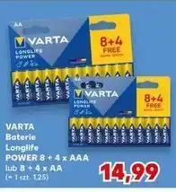 Kaufland VARTA Baterie Longlife POWER 8 + 4 x AAA lub 8 + 4 x AA oferta