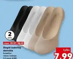 Kaufland Stopki baleriny damskie bawełna różne rodzaje oferta