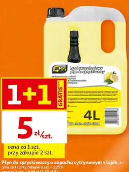 Auchan Płyn do spryskiwaczy o zapachu cytrynowym + lejek, 4 l oferta