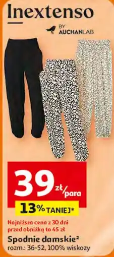Auchan Spodnie damskie Inextenso oferta