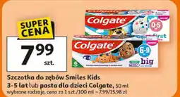 Auchan Szczotka do zębów Smiles Kids 3-5 lat lub pasta dla dzieci Colgate oferta