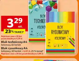 Auchan Blok rysunkowy A4 kolorowy, 20 kartek oferta