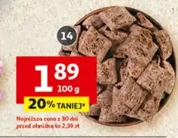 Auchan Poduszkowce zbożowe z kremem o smaku czekoladowym oferta