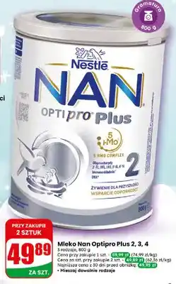 Dino Mleko Nan Optipro Plus 2, 3, 4, 3 rodzaje oferta