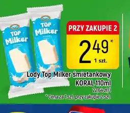 Delikatesy Piotruś Pan Koral Lody Top Milker oferta