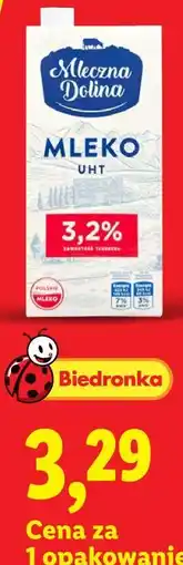 Lidl Mleczna Dolina Mleko UHT 3,2% oferta