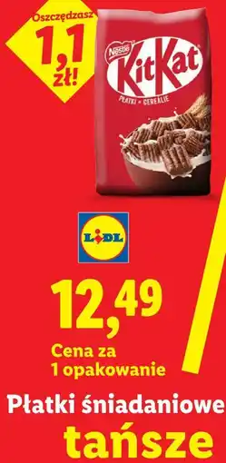 Lidl Płatki śniadaniowe KitKat Nestlé, 350 g tańsze w Lidlu oferta