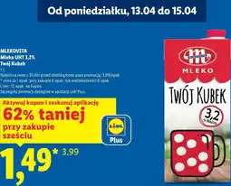 Lidl Mleko UHT 3,2% Twój Kubek MLEKOVITA oferta