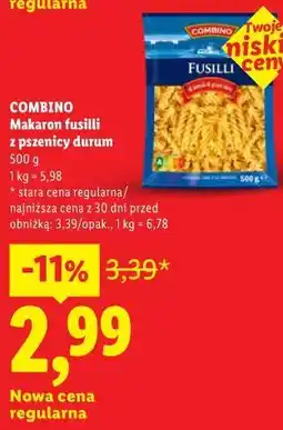 Lidl COMBINO Makaron fusilli z pszenicy durum oferta