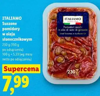 Lidl Suszone pomidory w oleju słonecznikowym ITALIAMO oferta