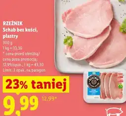 Lidl RZEŹNIK Schab bez kości, plastry oferta