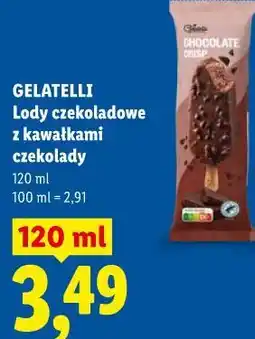 Lidl Lody czekoladowe z kawałkami czekolady GELATELLI oferta