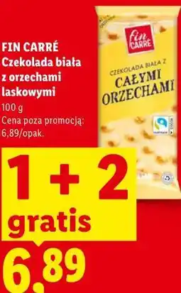 Lidl Czekolada biała z orzechami laskowymi oferta