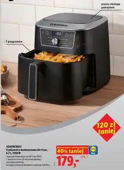 Lidl Frytkownica beztłuszczowa Air Fryer, 6,7 L, 2150 W oferta