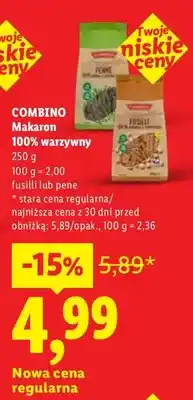 Lidl Makaron 100% razowyrny fusilli lub pene oferta