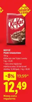Lidl Płatki śniadaniowe KitKat lub Lion Triple Crunchy oferta
