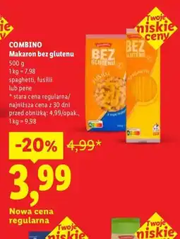 Lidl Makaron bez glutenu spaghetti, fusilli lub pene oferta