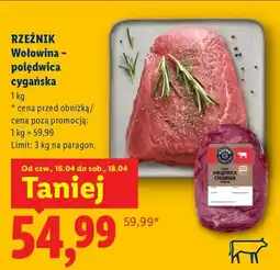Lidl Wołowina polędwica cygańska oferta