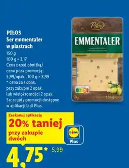 Lidl Ser emmentaler w plastrach oferta