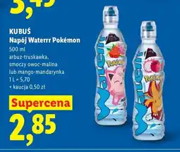 Lidl Napój Waterrr Pokémon mango-mandarynka oferta