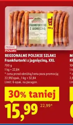 Lidl Frankfurterki z jagnięciną, XXL oferta