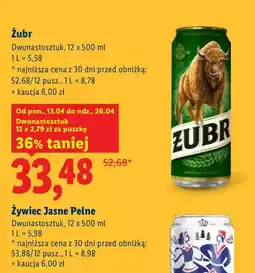 Lidl Piwo Żywiec Jasne Pełne oferta