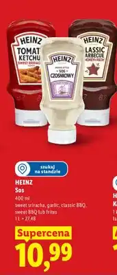 Lidl Sos sweet sriracha, garlic, classic BBQ, sweet BBQ lub frites oferta