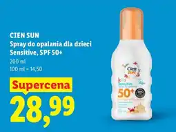 Lidl Spray do opalania dla dzieci Sensitive, SPF 50+ oferta
