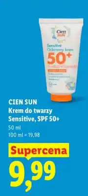Lidl Krem do twarzy Sensitive, SPF 50+ oferta