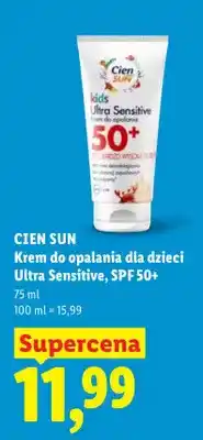 Lidl Krem do opalania dla dzieci Ultra Sensitive, SPF 50+ oferta