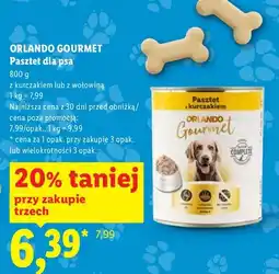 Lidl Pasztet dla psa z kurczakiem lub z wołowiną oferta