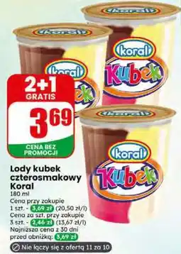 Dino Lody kubek czterosmakowy Koral oferta