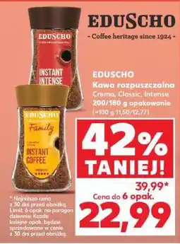 Kaufland EDUSCHO Kawa rozpuszczalna Crema, Classic, Intense 200/180 g opakowanie oferta