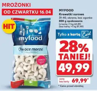 Kaufland MYFOOD Krewetki surowe oferta