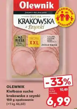 Kaufland OLEWNIK Kiełbasa sucha krakowska z szynki oferta