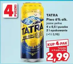 Kaufland TATRA Piwo 6% alk. jasne pełne oferta