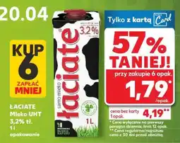 Kaufland ŁACIATE Mleko UHT 3,2% tł. 1l opakowanie oferta
