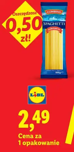 Lidl Makaron spaghetti z pszenicy durum, 500 g Combino oferta