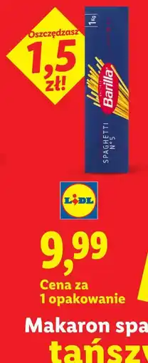 Lidl Makaron spaghetti Barilla, 1 kg tańszy w Lidlu oferta