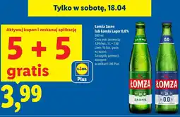 Lidl Łomża Jasne lub Łomża Lager 0,0% oferta
