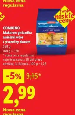 Lidl Makaron gniazdka anielski włos z pszenicy durum oferta