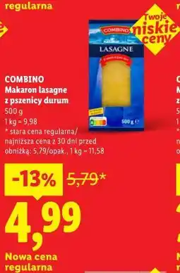 Lidl Makaron lasagne z pszenicy durum oferta