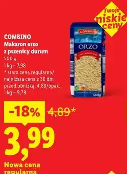 Lidl Makaron orzo z pszenicy durum oferta