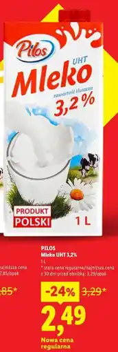Lidl Mleko UHT 3,2% Pilos oferta