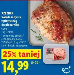 Lidl RZEŹNIK Rolada indycza z pietruszką do piekarnika oferta