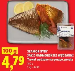 Lidl SEAMOR RYBY JAK Z NADMORSKIEJ WĘDZARNI Trewal wędzony na gorąco, porcja oferta