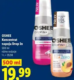 Lidl OSHEE Koncentrat napoju Drop In 500 ml różne rodzaje oferta